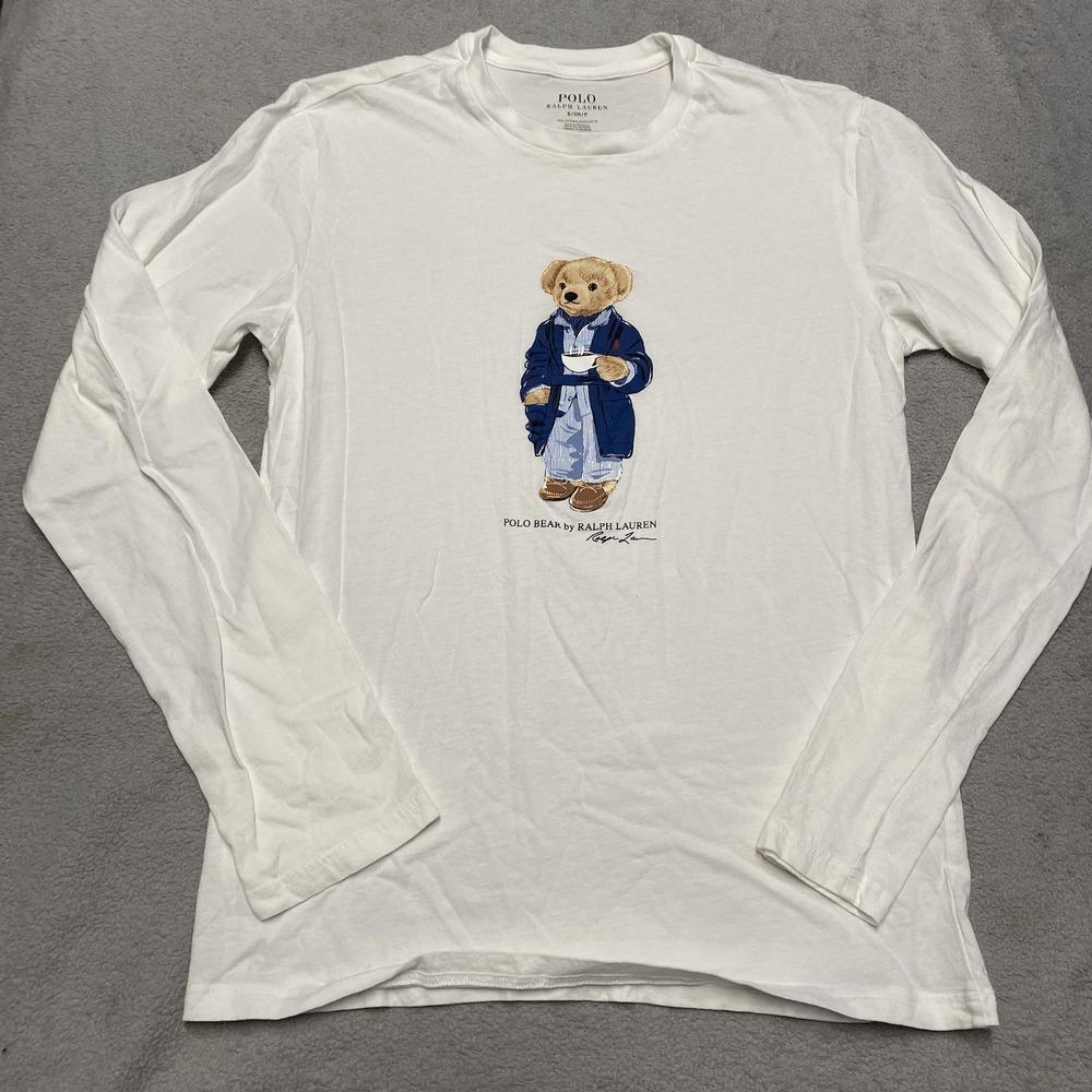 Polo Ralph Lauren Polo Bear Pajama Set Mens Small Shirt Pants Drawstring - Picture 2 of 13